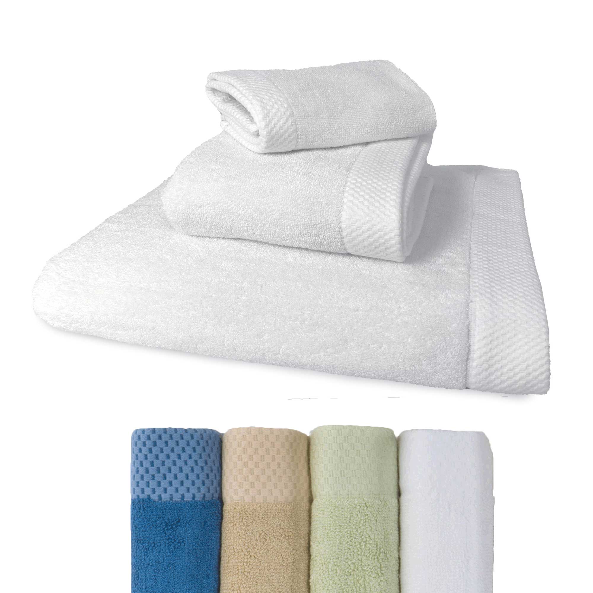 Luxury BAMBOO Towel Set 3Pcs - Soft, Hypoallergenic, Extra Gentle on Sensitive Skin and Hair - Clean & Fresh Longer than 100% Cotton - White