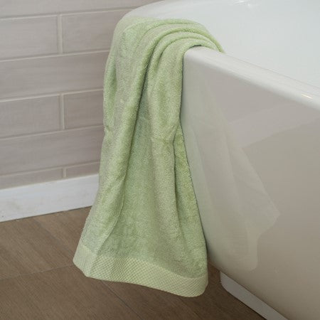 Luxury BAMBOO Bath Towel - Dry-Off Quickly, Stay Clean and Fresh, Resistant to Bacteria - 100% Cotton Towel - Sage