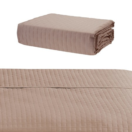 100% BAMBOO Quilted Coverlet - Soothes, Comforts for Sensitive Skin, Cooling Fabric for Better Sleep - Champagne