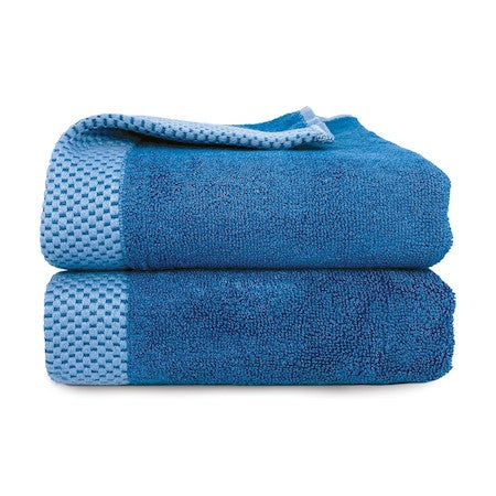 Luxury BAMBOO Hand Towel 2Pack - Super Absorbent Plush Loop, Mildew and Bacteria Resistant, Stay Fresher Longer - Indigo