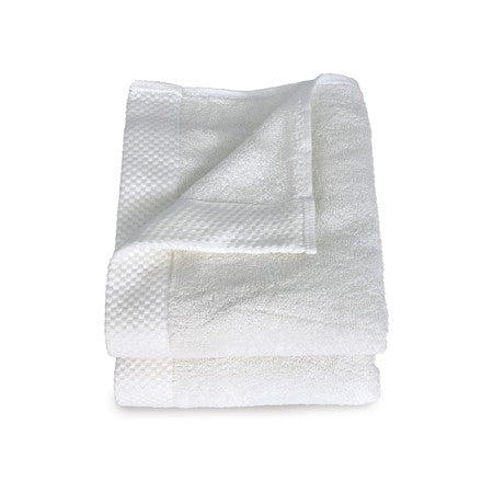 Luxury BAMBOO Hand Towel 2Pack -  Easy Care, Durable Wash on Warm Bath Towel Sets - Super Absorbent Plush Loop - White