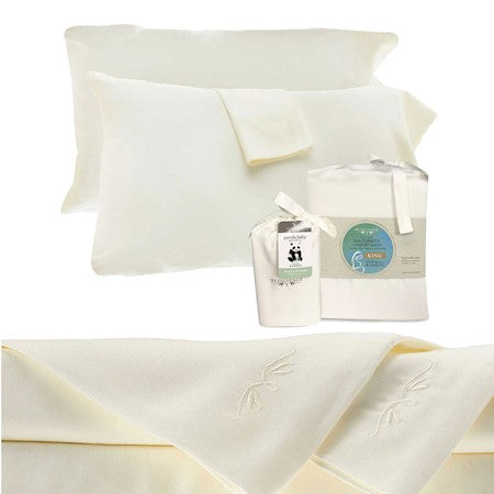 100% BAMBOO The Best Bedsheets For Pregnant Mom & Baby Sheet Sets - Bedsheets For Sensitive Skin - Ivory