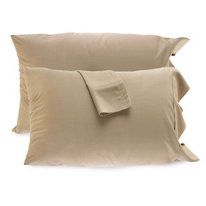 BAMBOO Pillow Case Set - Comfortable Bed Cover Sets for Skin - 100% made of Rayon Viscose Bamboo - Champagne