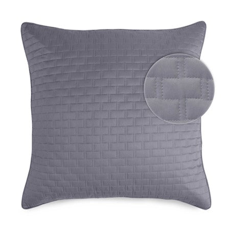 100% BAMBOO Quilted Euro Sham - Perfect Size, Comfortable for Skin, Quality and Soft-Silky Bed Sets - Platinum