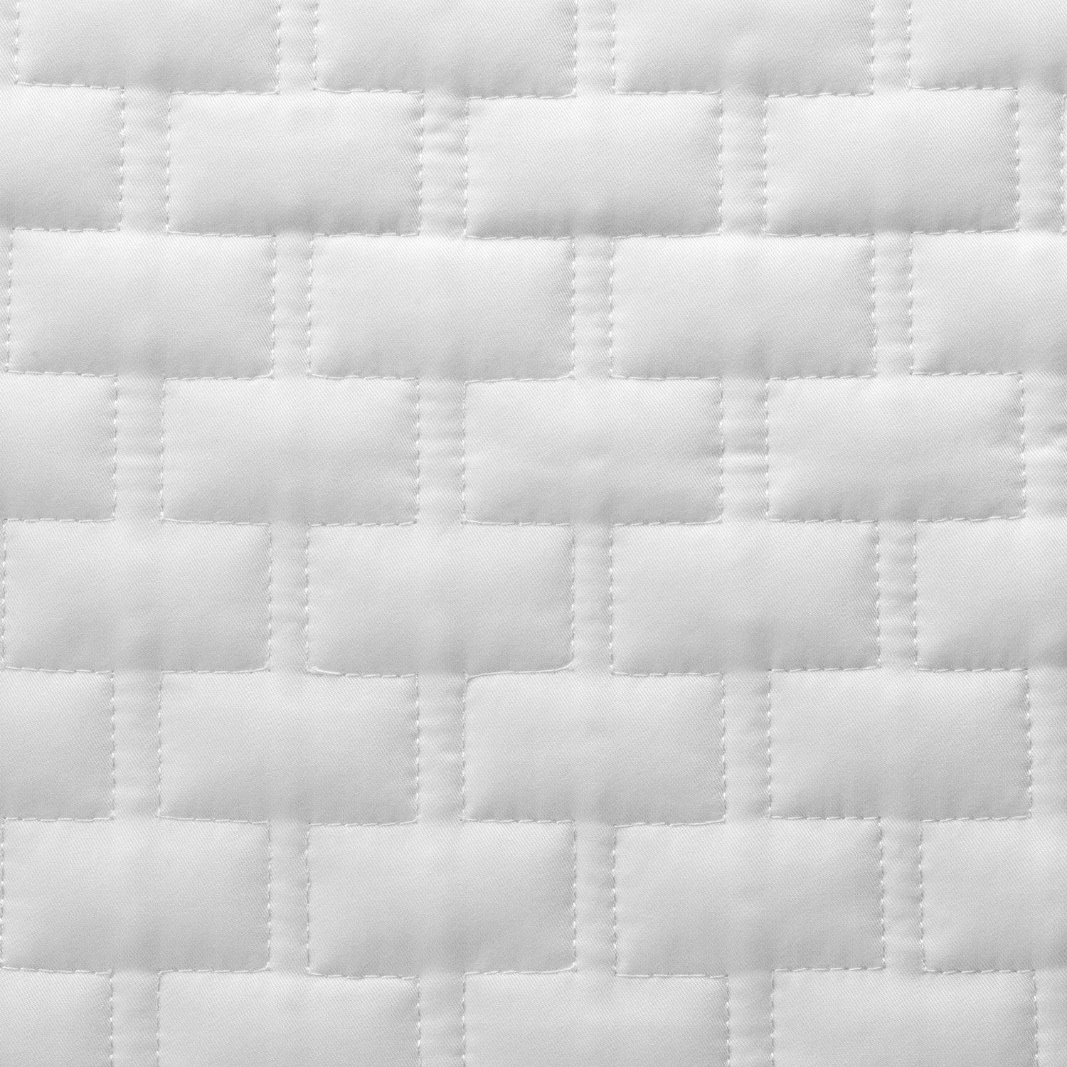 100% BAMBOO Quilted Euro Sham - High Quality Quilted Sham Cover Sets - Perfect Size Bed Covers -  White