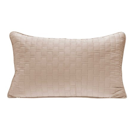 BAMBOO Quilted Decorative Pillow - Naturally Resistant to Bacteria, Eco-Friendly, Vegan and Easy Care Pillow -  Champagne