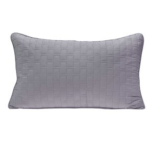 BAMBOO Quilted Decorative Pillow - Hypoallergenic, Silky-Soft Pillow Cover Set - Eco-friendly and Gentle for Skin - Platinum