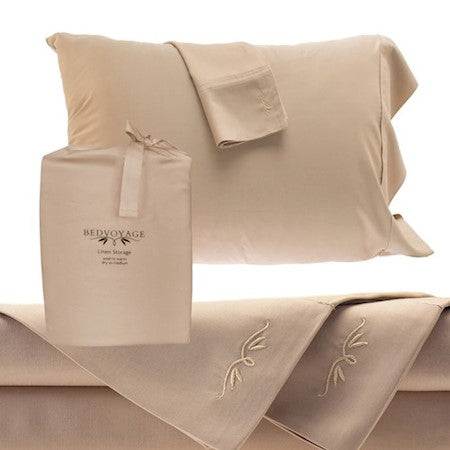 100% BAMBOO Sheet Set High Quality Bed Sheet Set - Cooling Fabric Better Sleep Pillow Cases - Elegant and Luxurious Bed Cover Set - Champagne