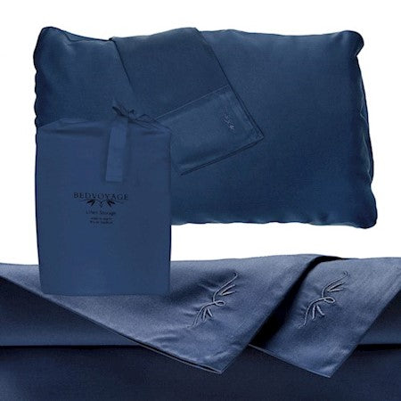 100% BAMBOO Sheet Set SLEEP DRY AND COOL Smooth and Breathable For Skin - Luxurious and High Quality Bed Cover Sets - Indigo