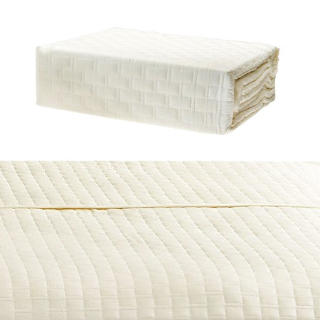 100% BAMBOO Quilted Coverlet - Elegant Pillowcases Set to Dress-up your Bedroom - Hypoallergenic, Easy Care Bed Cover Sets - Ivory