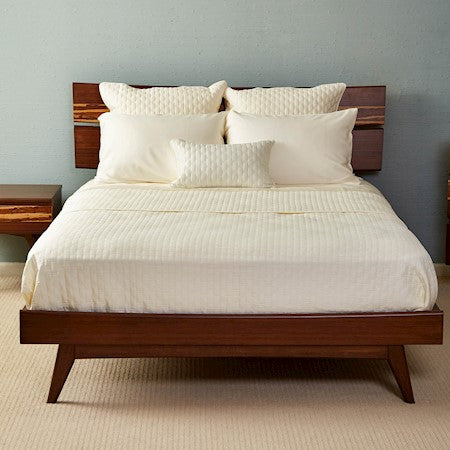 100% BAMBOO Quilted Euro Sham - Comfortable All Night Long for Better Sleep - Gentle on Hair and Skin - Ivory