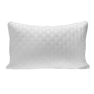 BAMBOO Quilted Decorative Pillow - Made from 100% Bamboo, Sleep Dry, Fibers Wick Moisture from Skin - Comfortable All Night Long - White