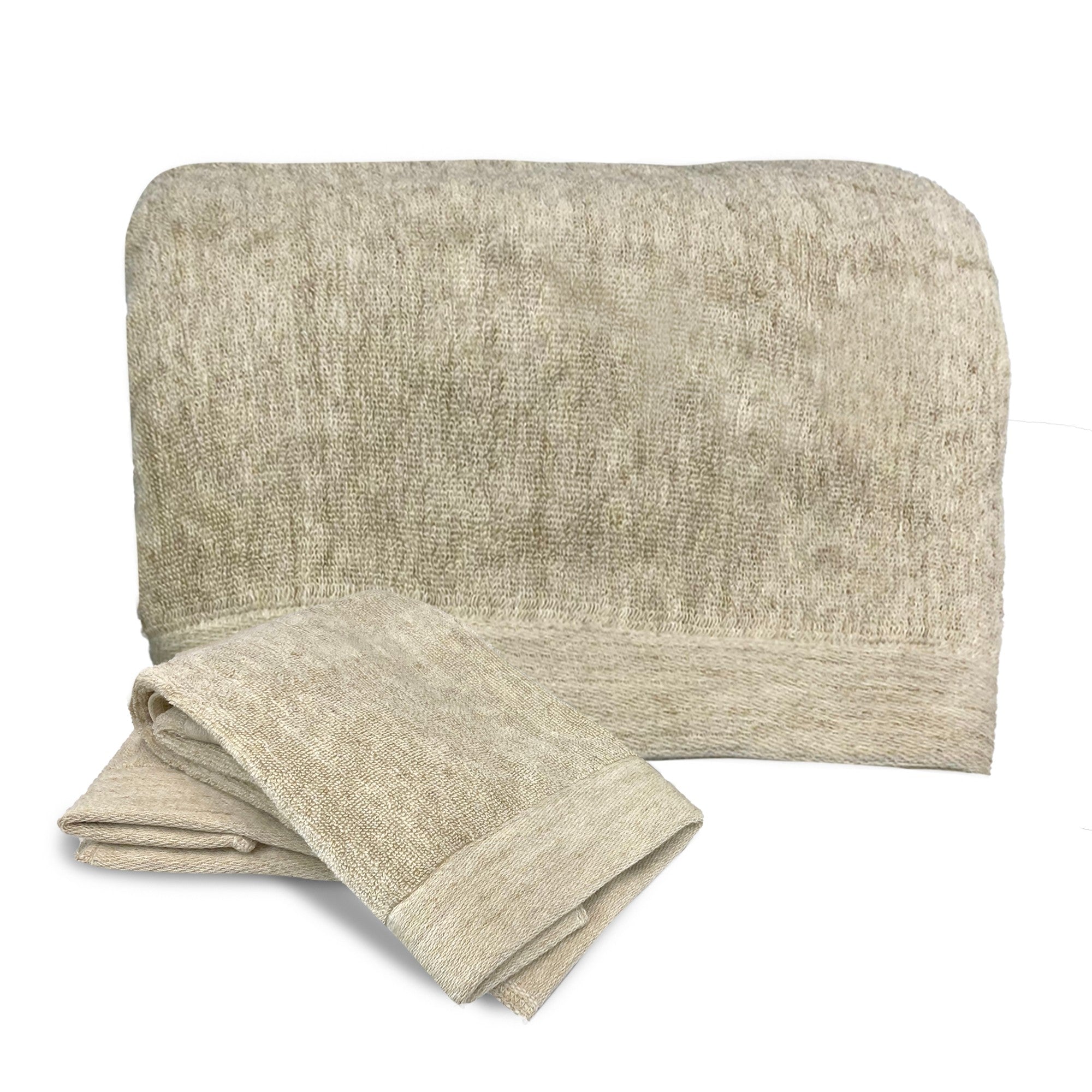 MELANGE Bamboo 3Pcs Set - Resistant to Bacteria, Mildew and Odors, Perfect for Sensitive Skin  - Sand