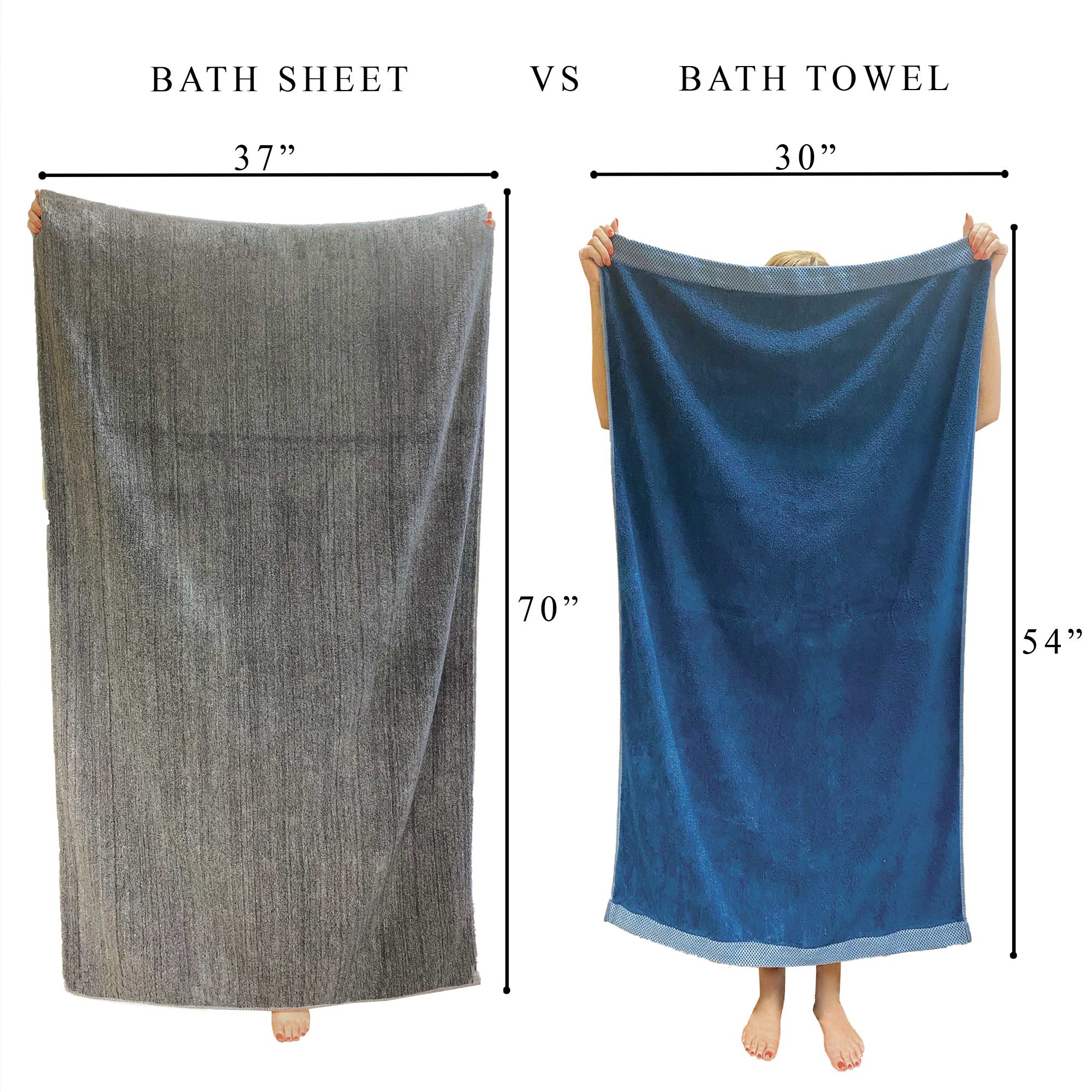 MELANGE Bamboo Hand Towel 2Pack - Feel Fresh & Clean, Resistant to Bacteria - Hypoallergenic Bath Towel Sets - Sand