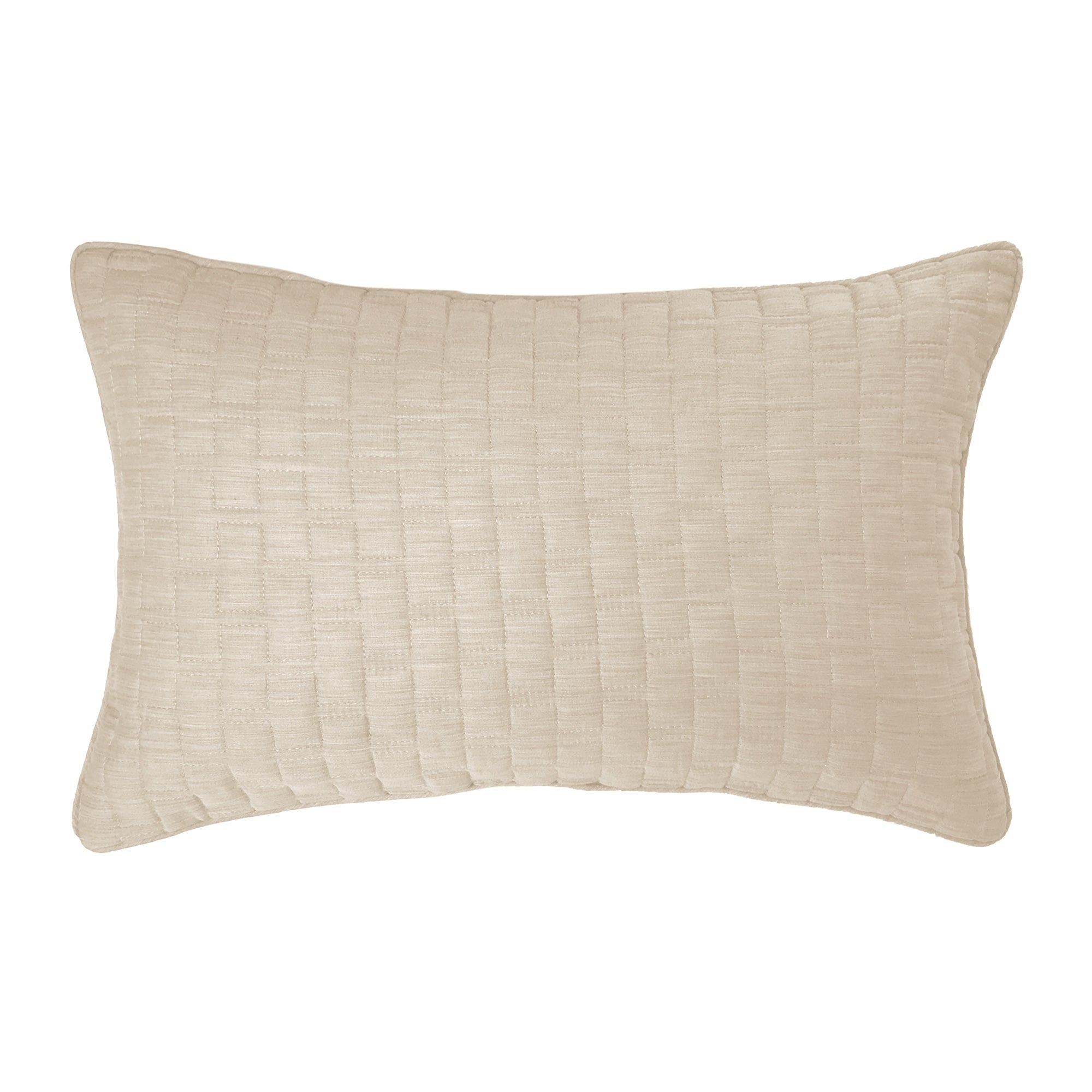 MELANGE Quilted Decorative Pillow - Sand