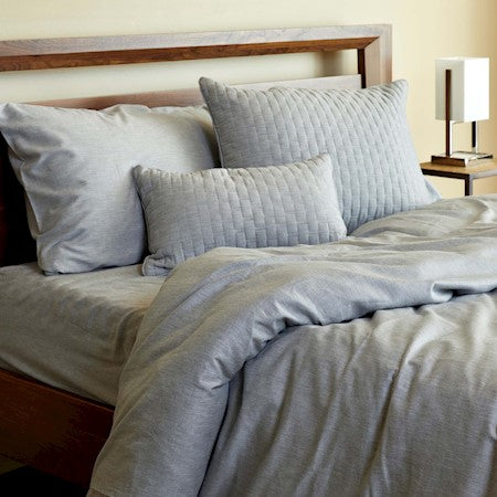 MELANGE Bamboo Duvet Bed Sets - Ultra-Cozy, Smooth Fibers Good for All Skin Types - Silver