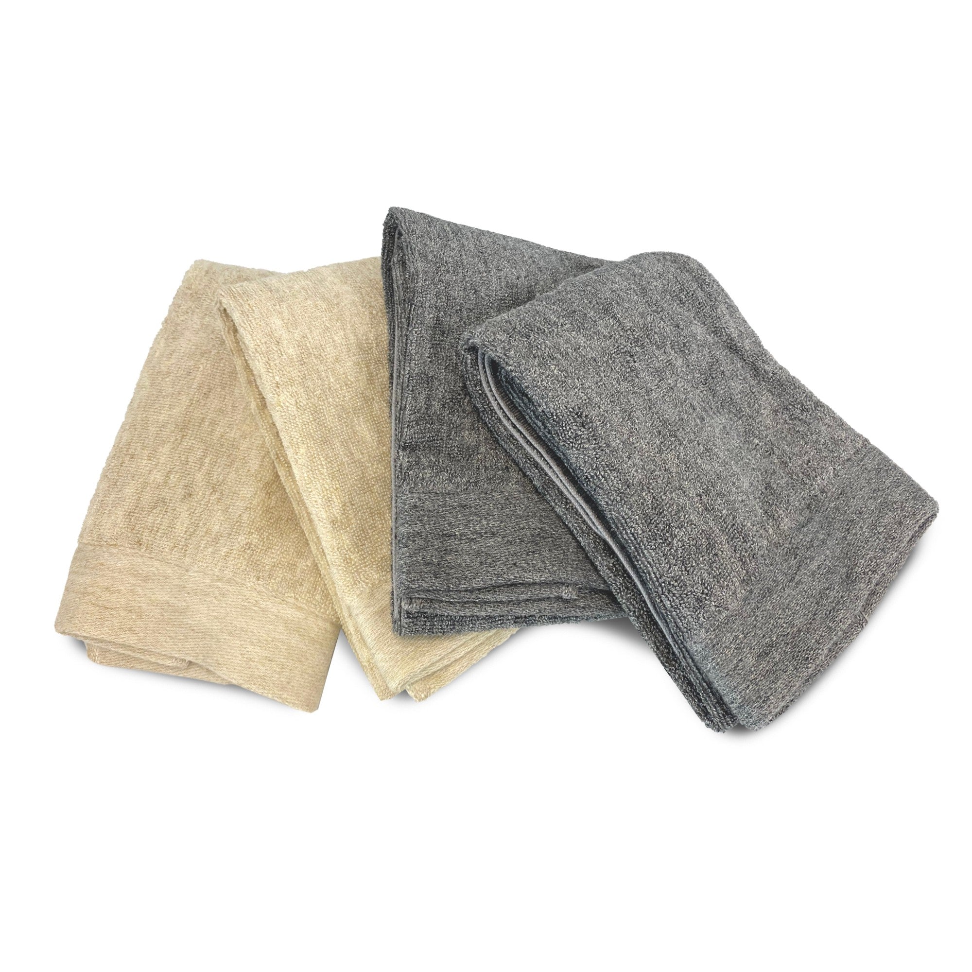 MELANGE Bamboo Hand Towel 2pack - Fresh, Clean, Dry off Quickly and Super Absorbent Bath Towel Sets - Charcoal
