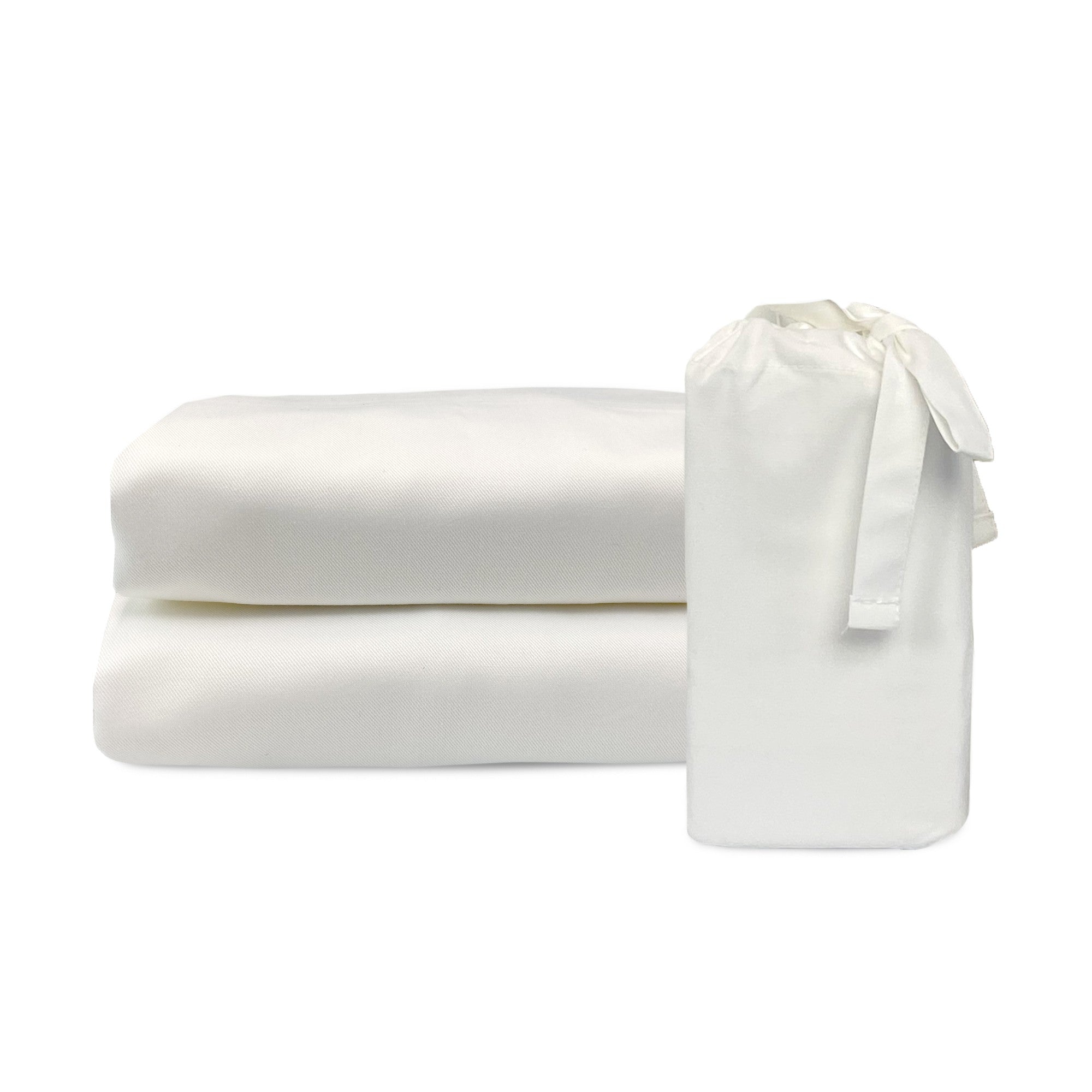 MELANGE Bamboo Pillowcase Sets - Resistant to Bacteria and Odors, Ultra Smooth and Hypoallergenic Pillow Cover Sets - Snow