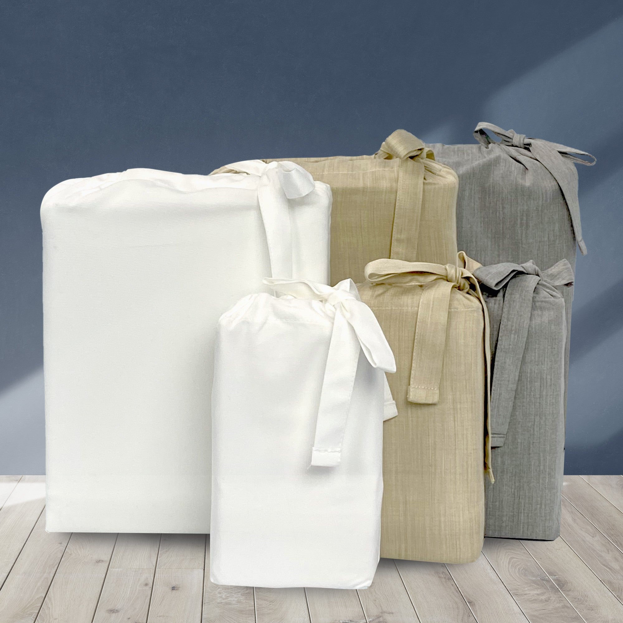 MELANGE Bamboo Sheet Sets - Deep Pockets Fit Most Mattresses, 360 Durable Elastic for a Stay-Put Fitted Sheets -  Snow