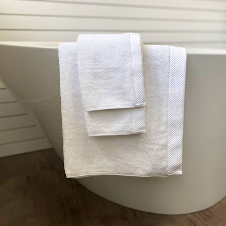 Luxury BAMBOO Towel Set 3Pcs - Soft, Hypoallergenic, Extra Gentle on Sensitive Skin and Hair - Clean & Fresh Longer than 100% Cotton - White